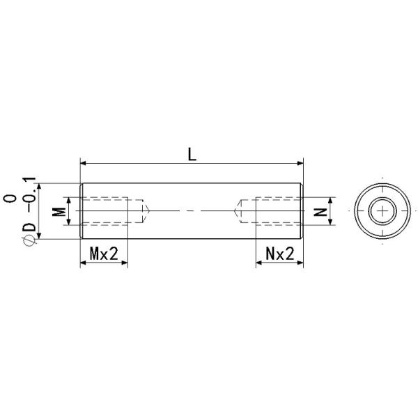 Threaded Stainless Steel Precision Hex Post For Automatic Assembly Machine