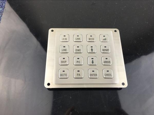 Cheap 4X4 layout Rear mounted illuminated keypad with blue leds for sale