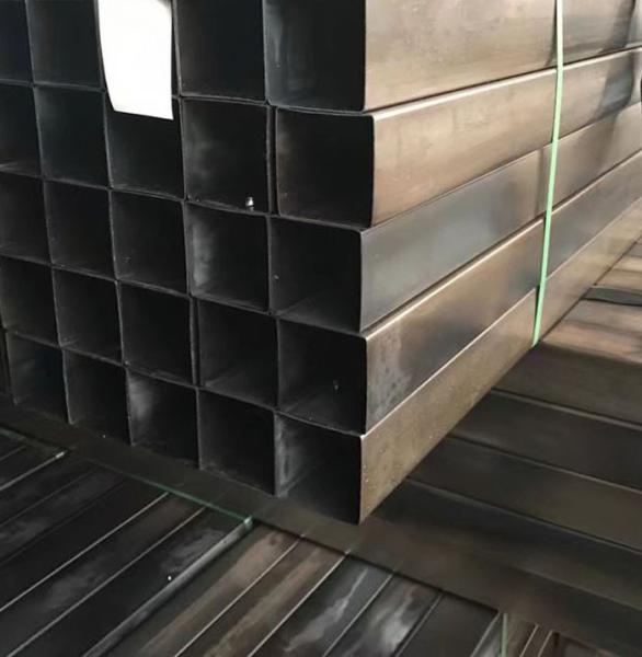Cheap Flat End Black Welded Steel Pipe High Performance For Furnitures / Construction for sale