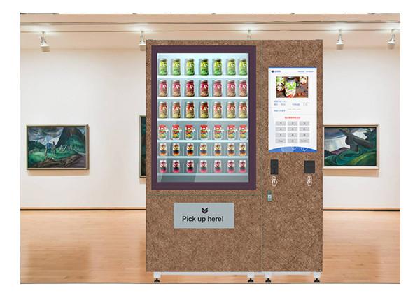 Cheap Fruit Salad Vending Machine , Elevator Vending Machine Refrigerator Custom Income Report Management for sale