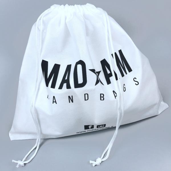 Cheap Custom Printed Non Woven Satin Strings Drawstring Dust Bag for sale