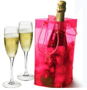 China Waterproof PVC Transparent Bag Plastic Ice Bag With Handle Eco Friendly on sale