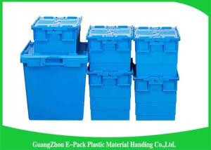 Best Nestable Plastic Attached Lid Containers ,  Industrial Storage Turnover Crate wholesale