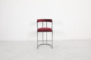 Indoor Fabric Bar Chair With Silver Or Bronze Stud Comfortable 1 Seater