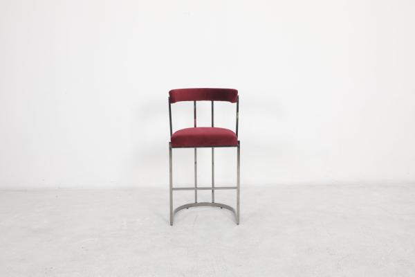 Cheap Indoor Fabric Bar Chair With Silver Or Bronze Stud Comfortable 1 Seater for sale