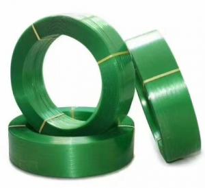 Best 16mm Green Plastic Packing Belt PET Polyester Strapping For Roll / Carton / Pallet wholesale