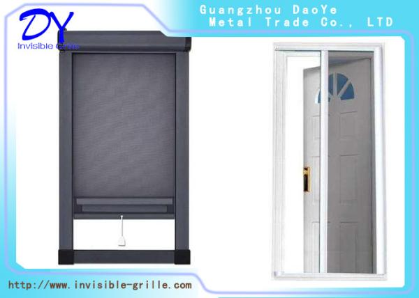 Cheap Fiberglass Wire Mesh Retractable Invisible Sliding Screen Door for sale