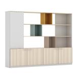 Support customization Nordic Oak Color File Cabinet Upper Display Cabinet made