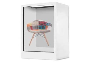 China Infrared Touch 3D Hologram Pyramid Display Transparent LCD Showcase For Advertising on sale