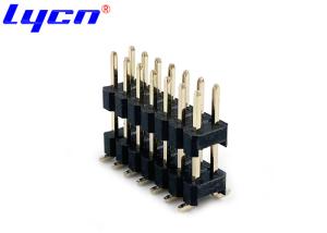 China Phosphor Bronze 2.54 Mm 14 Pin Header Connector SMT Type Dual Insulators on sale