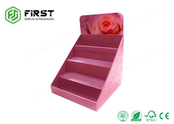 Cheap Easy Assembly Custom Logo Printing Portable Retail Cardboard Counter Top Display Boxes for sale