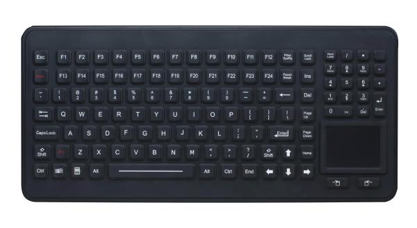 Cheap 120 Keys durable antimicrobial silicone keyboard with touchpad numeric keypad for sale