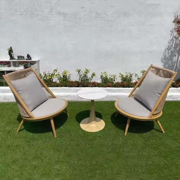 Cheap Unfolded Wicker Patio Chairs Weaving Rattan Garden Chairs With Cushion for sale