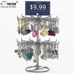 Turnable Keychain Counter Display Racks / Retail Hanging Display Racks 2-layer