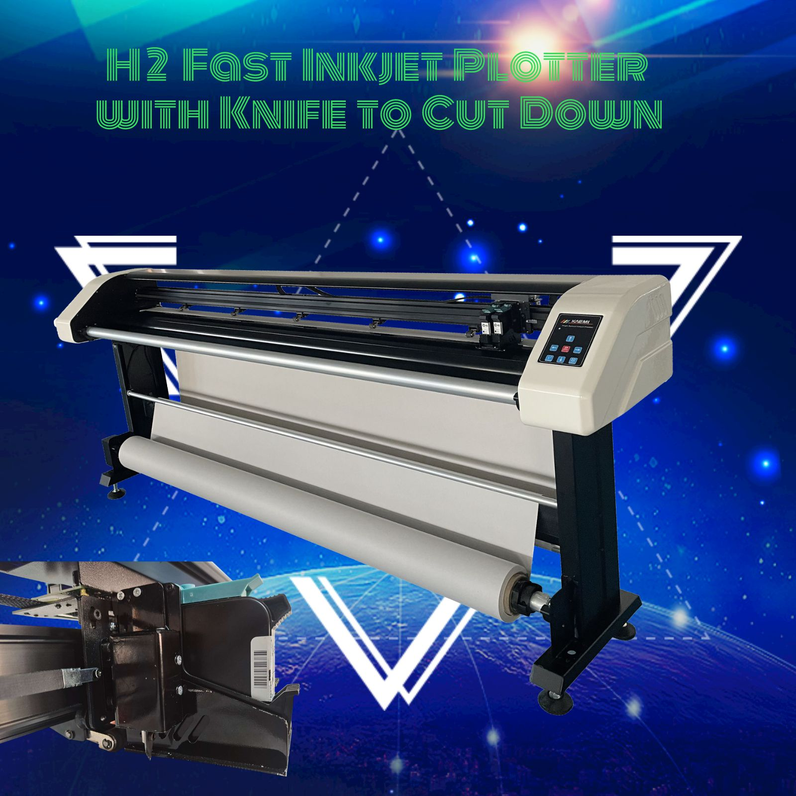 Car Interiors CAD Paper Pattern Plotter Advanced Cutting Function Inkjet Plotter