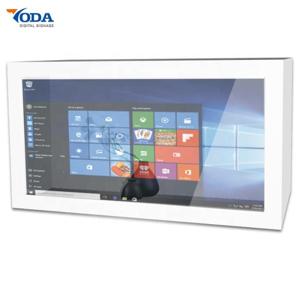 Cheap Transparent LCD Showcase Standalone/ Network WLAN USB RJ45 Transparent LCD Display Box for sale