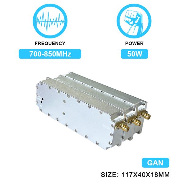 Cheap 50W 700-850MHz Anti Drone Signal Jammer Module System GPS Blocker GaN Fpv Uav Shielding with GaN and Isolation Protector for sale