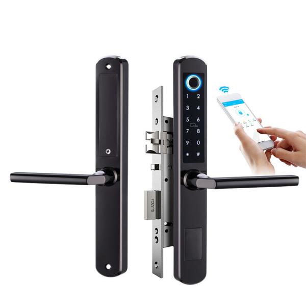Cheap Slim Waterproof Wireless Door Lock for Hotel and Dustproof Digital Smart Door Lock with TT lock Tuya APP for sale