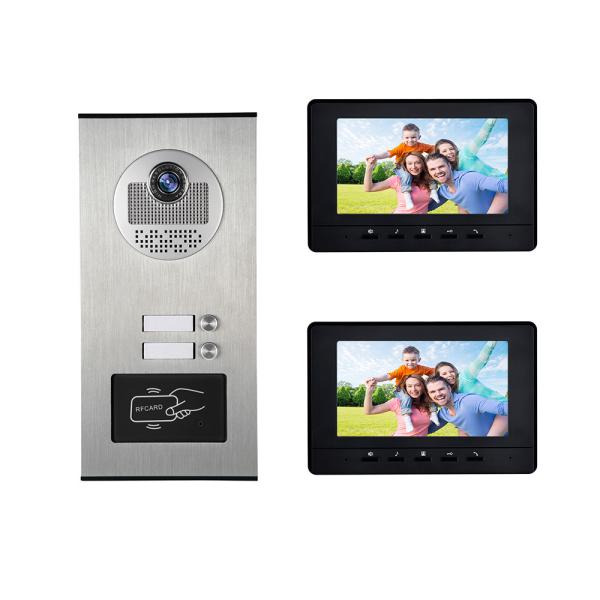 Cheap 2 Way Apartment Video Doorbell Intercom System CCD Lens 800x480 Monitor for sale