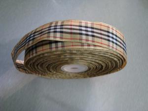 Best custom recycled plaid nylon taffeta ribbon in bulkl for sale manufacturer China wholesale