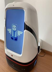Best Large Screen Smart Service Robot 40cm 50kg Load Autonomous Food Delivery Robot wholesale