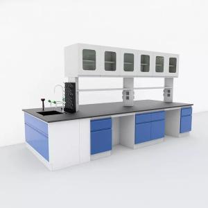 Wall Mounted Science Laboratory Table HPL Locker EDS Science Lab Bench