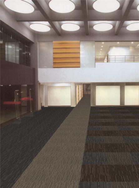 Meeting Conference Room Modern Carpet Tiles Tufted Multi - Level Loop Pile Construction