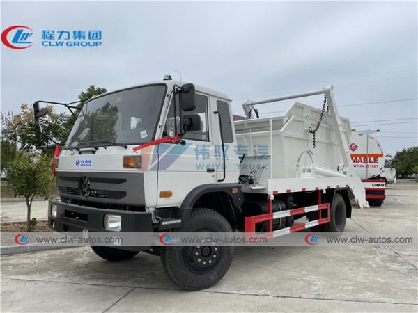 Cheap LHD 10m3 Swing Arm Skip Loader Garbage Truck for sale