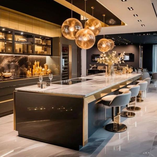 Cheap High End Gloss Paint European Frameless Design Modular Kitchen Cabinets With Soft Closing Drawers for sale