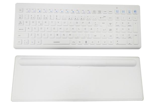 Cheap Ergonomics Silicone Wireless Medical Keyboard 106 Keys With Back Pad for sale