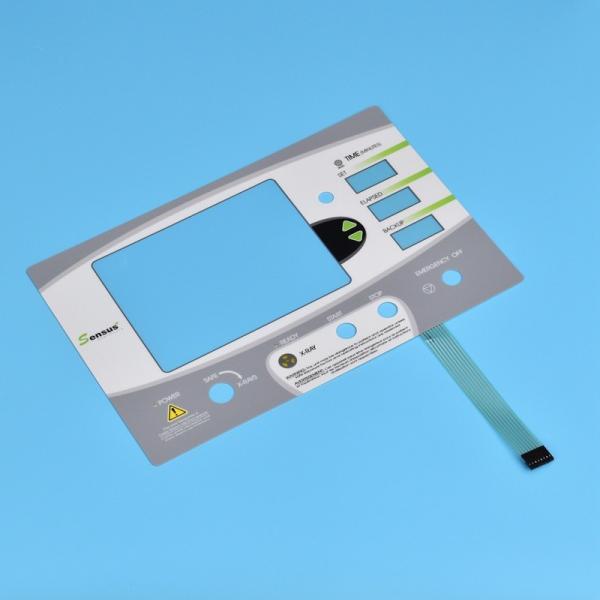 Cheap Customized LED Membrane Switch Main Name Embossing Membrane Switch Circuit Options Silver Flex Circuit for sale