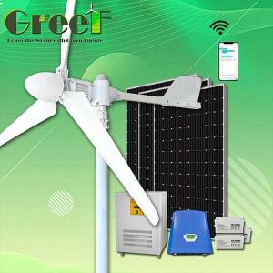 3KW Electric Solar Hybrid Horizontal Axis Wind Turbine Generator Grid System