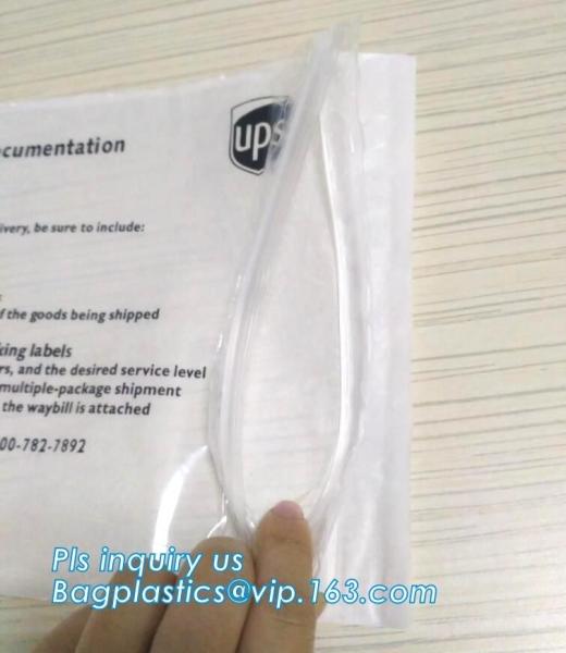 Cheap Self-Seal Security Document Packing List, UPS TNT express invoice packing list envelope, enclosed envelope/ waybill bag for sale