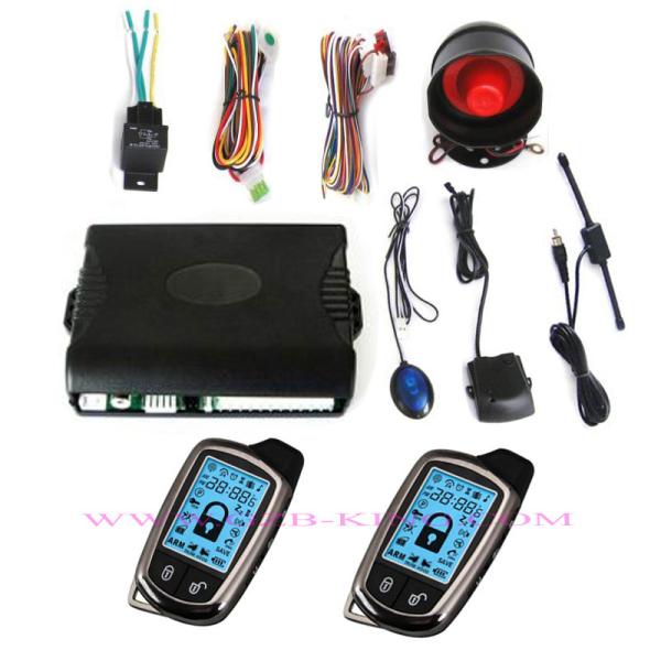 Cheap 2 Way Car Alarm System With LCD Display for sale