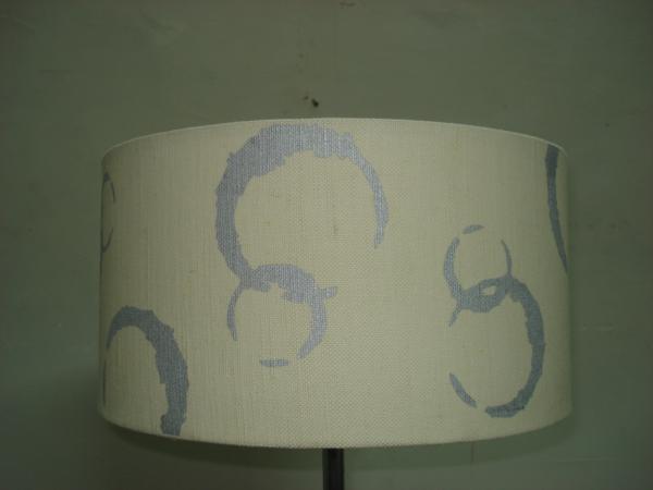 Cheap Faux Linen Bubbles Digital Print Lampshades 3 Gimbal Easy Fit for sale