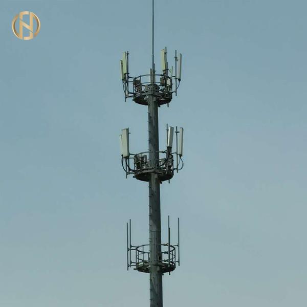 Cheap Galvanized GR50 Telecommunication Post For Wireless Internet for sale