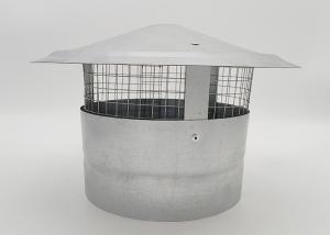 China Galvanized Round Roof Vent Pipe Cap With Wire Mesh 200mm Top Width on sale