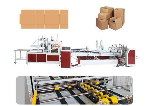 Cheap High Speed Automatic Box Folder Gluer Machine With PLC Digital Display for sale