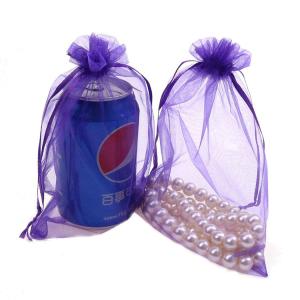 China Christmas Promotional Drawstring Bag Personalized Organza Drawstring Pouches on sale