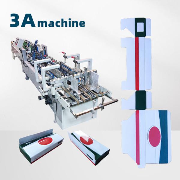 Cheap Food Packaging Machine Suitable Box Automatic Carton Folder Gluer with Paper Material for sale