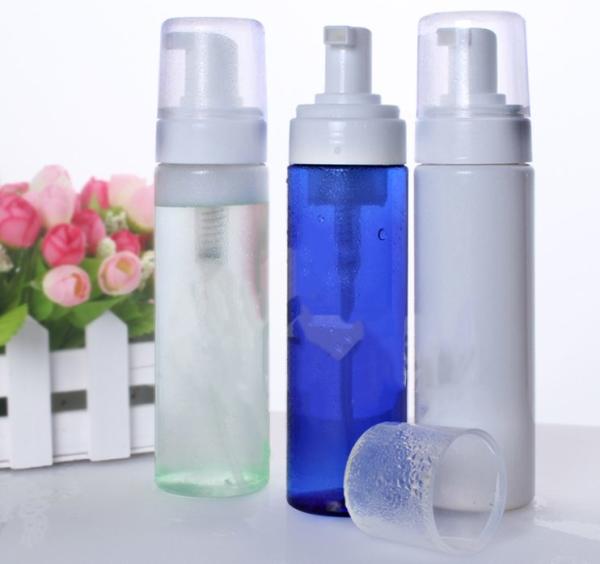Cheap Clear Empty Foam Pump Bottle Dispenser 200ml PET Cosmetic  With White Cap for sale