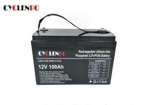 China 100ah Lifepo4 12 Volt Deep Cycle Battery , 12 Volt Lithium Iron Phosphate Battery For Lead Acid Replacement on sale
