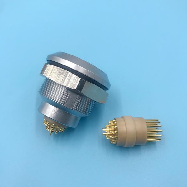 Cheap Metal Push Pull Socket Right Angle Circular Connector 24 Pin for sale