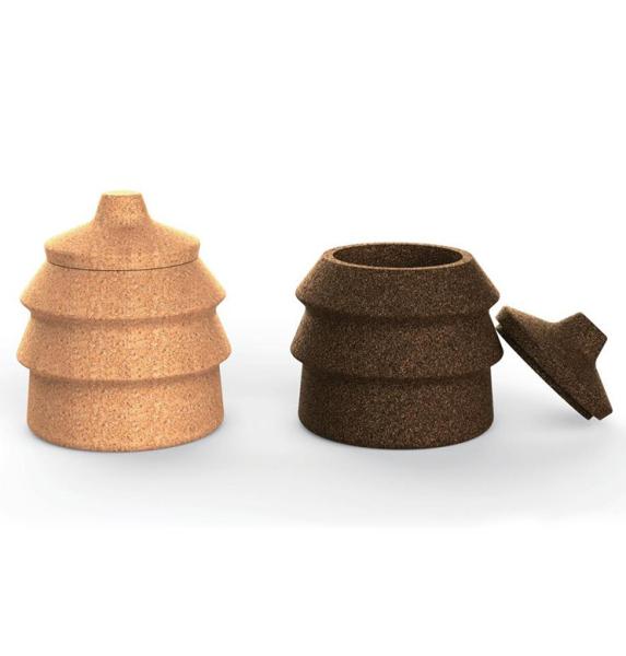 Cheap Custom Christmas Tree Cork Container With Cork Lid Storage Box Canister for sale