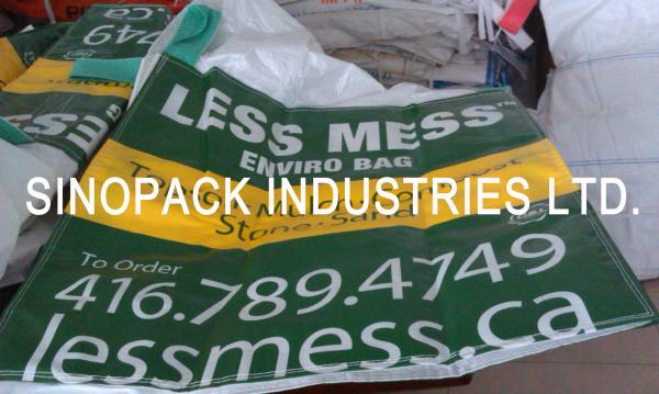 Cheap U-panel BOPP laminated bags , PP Jumbo Bags inside with corner loops for sale