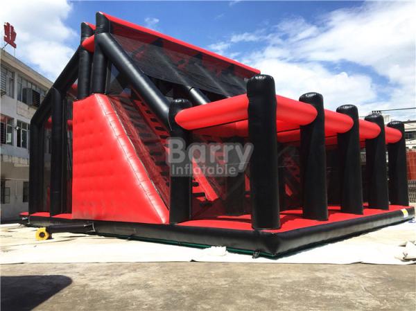 Cheap Attractive Rides Jump Kids Red Drop Tower Inflatable Interactive Games / Funny Drop Tower for sale