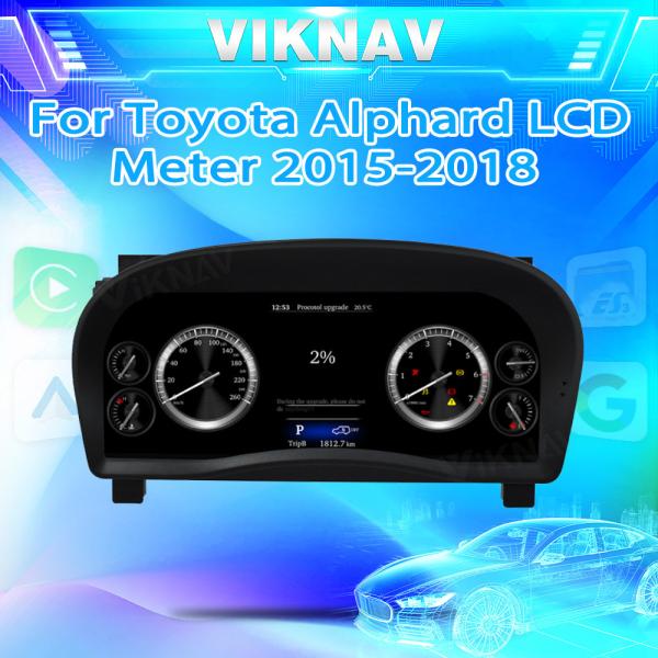 Cheap VIKNAV Toyota Alphard 2015-2018 Electronic Gauge Cluster LCD Speedometer Instrument for sale