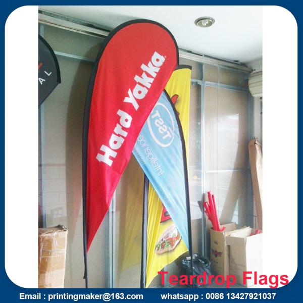 Cheap Custom Double Sided Tear drop Flags with Kits for sale