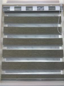 China Plain Zebra Roller Shades 2 Layer Semi Blackout Heat Resistant on sale