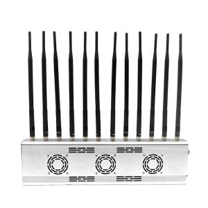 China Mobile Cell Phone Signal Jammer 50m Radius 12 Channel Wireless Signal Blocker on sale